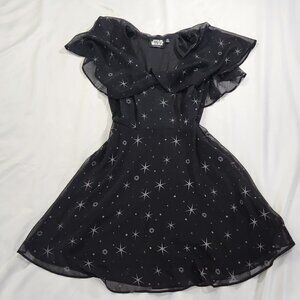 Star Wars Size XS Dark Side Imperial Galactic Empire Chiffon Dress Black